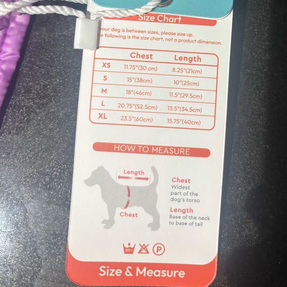 NWT Gooby Puffer Dog Vest with leash ring, Purple, Small - Picture 2 of 5